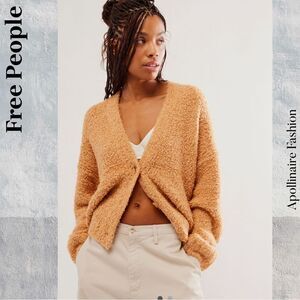 Free People Tan Cardigan Sweater